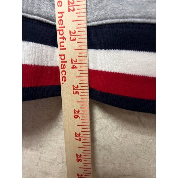 Tommy Hilfiger Grey Long Sleeve Hockey Lace Up Sweatshirt Women's Size Medium - Picture 5 of 7